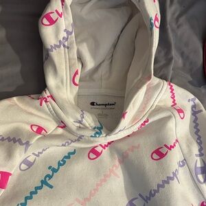 Champion Multicolor Logo Kids Hoodie